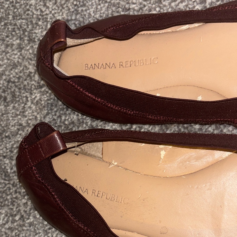 Banana Republic Women's Dark Brown Leather Flats Women’s size 6 - Picture 3 of 6